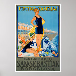 Barcelona Reiseplakat San Sebastian Kunst Spanien Poster