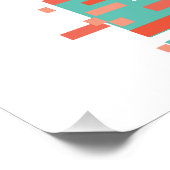 Barcelona Retro Reiseplakat Poster (Ecke)