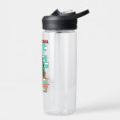 Barcelona Retro Reiseplakat Trinkflasche (Links)