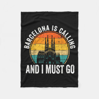 Barcelona ruft und ich muss gehen Spanien Tourist Fleecedecke