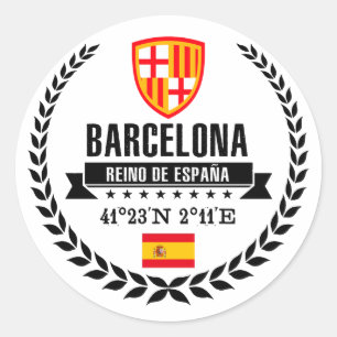 Barcelona Runder Aufkleber