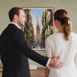 Barcelona Sagrada De Familia Modernes Kunstposter Poster