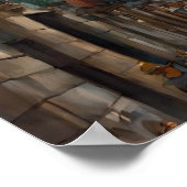 Barcelona Sagrada De Familia Modernes Kunstposter Poster (Ecke)