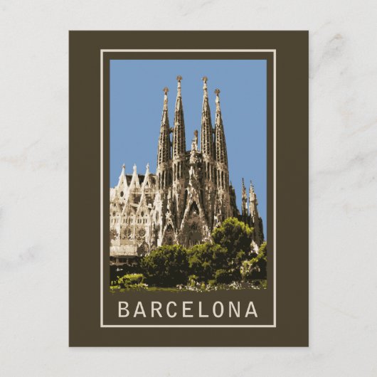 Barcelona Sagrada Familia Postkarte (Vorderseite)