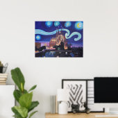 Barcelona Sagrada Familia Starry Poster (Heimbüro)