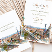 Barcelona Save the Date Zielort Spanien Spanien Sp Einladung