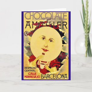 Barcelona-Schokoladen-Notizkarte Karte