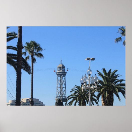 Barcelona Seilbahnen Poster (Vorne)