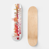 Barcelona-Skyline-Skateboard Skateboard (Vorderseite)