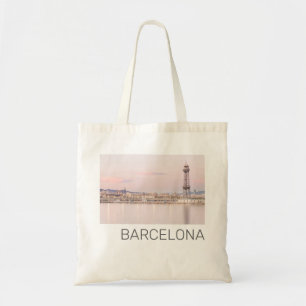 Barcelona Skyline Sunset Catalanonia Spanien Gepäc Tragetasche