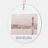 Barcelona Skyline Sunset Catalanonia Spanien Keramik Ornament (Links)