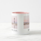 Barcelona Skyline Sunset Catalanonia Spanien Tasse (Zentrum)