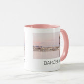 Barcelona Skyline Sunset Catalanonia Spanien Tasse (VorderseiteRechts)