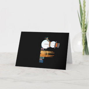 Barcelona Snowman Karte