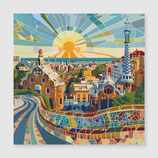 Barcelona Souvenir Imán Magnetkarte (Vorderseite)