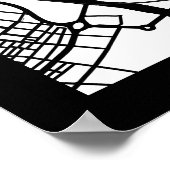 Barcelona Spain City Map Poster (Ecke)