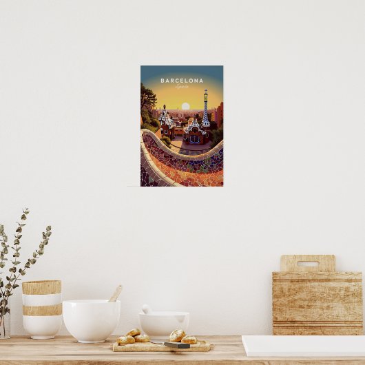 Barcelona Spain Poster (Küche)