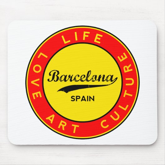 Barcelona, Spain, red, art, circle, Mousepad (Vorne)