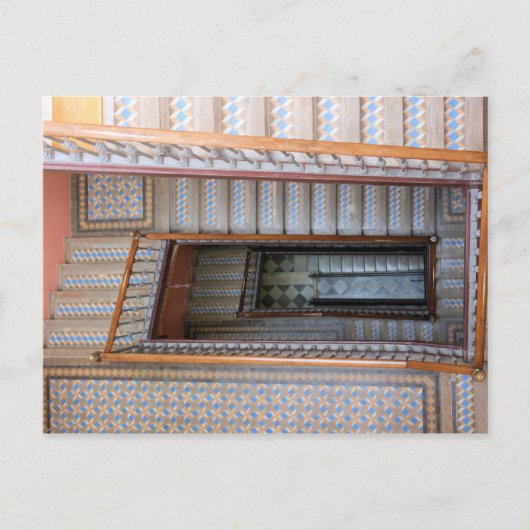 Barcelona, Spain - Tile Stairway Postcard Postkarte (Vorderseite)