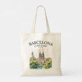 Barcelona Spain Vintage Art Landscape Tragetasche (Rückseite)