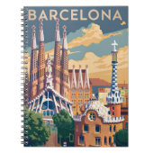 Barcelona Spain vintage Notizblock (Vorderseite)