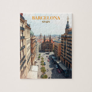 barcelona Span Travel Art Vintag Puzzle