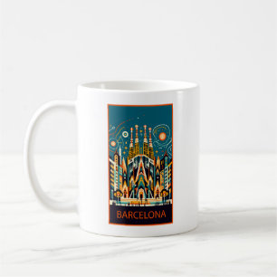 Barcelona Spanien Art Deco Kaffeetasse