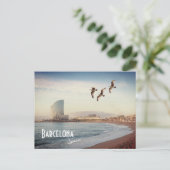 Barcelona, Spanien - Barceloneta Strand Postcard Postkarte (Stehend Vorderseite)