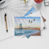 Barcelona, Spanien - Barceloneta Strand Postkarte