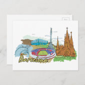 Barcelona Spanien Berühmte Stadt Postkarte (Vorne/Hinten)