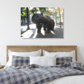 Barcelona Spanien Cat Statue auf den Ramblas Leinwanddruck (Insitu (Schlafzimmer))