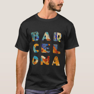 Barcelona Spanien Clip Mosaik Spanisch Espana T-Shirt