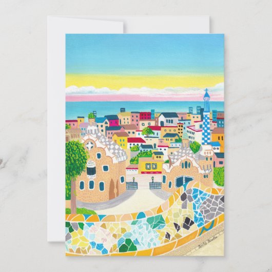 Barcelona Spanien Einladung (Vorderseite)