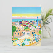 Barcelona Spanien Einladung (Stehend Vorderseite)