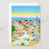 Barcelona Spanien Einladung (Vorne/Hinten)