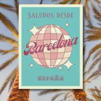 Barcelona Spanien España Retro Vintage Postkarte