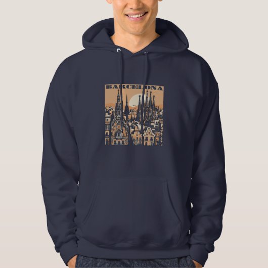Barcelona Spanien Europa Hoodie (Vorderseite)