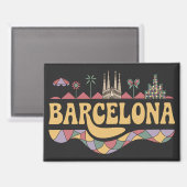 Barcelona Spanien Europa Magnet (Vorderseite/Rückseite)