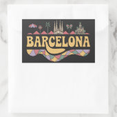 Barcelona Spanien Europa Rechteckiger Aufkleber (Tasche)