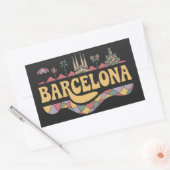Barcelona Spanien Europa Rechteckiger Aufkleber (Umschlag)