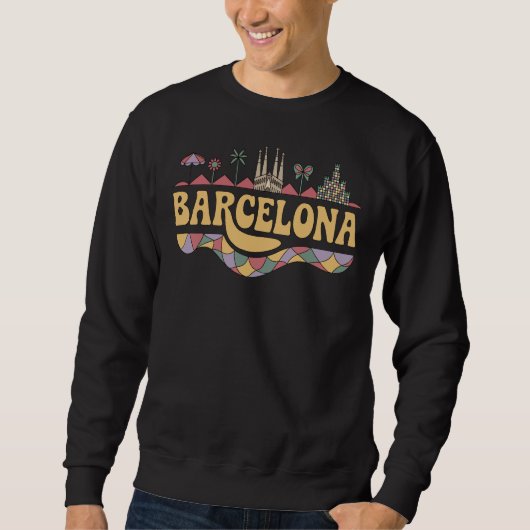 Barcelona Spanien Europa Sweatshirt (Vorderseite)