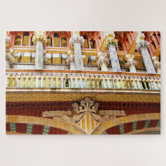 Barcelona Spanien Farbenfrohe Architektur Foto Puzzle (Horizontal)