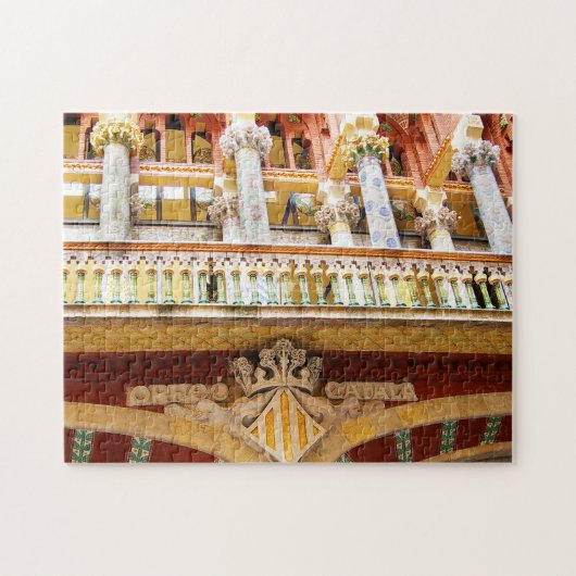 Barcelona Spanien Farbenfrohe Architektur Foto Puzzle (Horizontal)