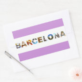 Barcelona Spanien Farbenfrohe Architektur Foto Rechteckiger Aufkleber (Umschlag)