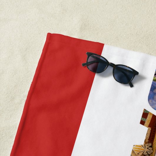 Barcelona Spanien Farbenfrohe Architektur Foto Strandtuch (Beispiel)