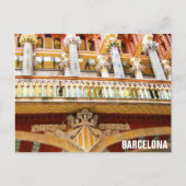 Barcelona Spanien Farbenfrohe spanische Architektu Postkarte (Vorderseite)