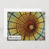 Barcelona Spanien - Foto für gefestigte Gläser Postkarte (Vorne/Hinten)