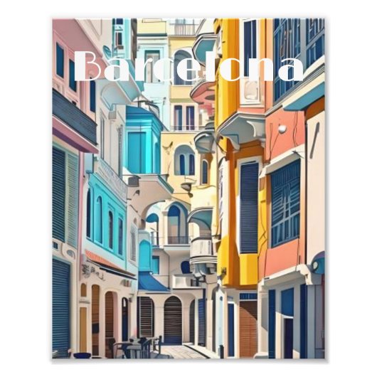 Barcelona Spanien Fotodruck (Vorne)