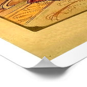 Barcelona, Spanien, Frau, die einen Brief schreibt Poster (Ecke)