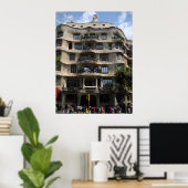 Barcelona Spanien Gaudi Gebäude Poster (Heimbüro)